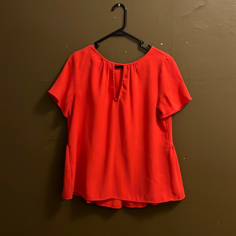 Reddish-orange Ann Taylor wear-to-work top